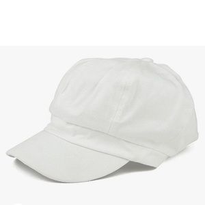 White Newsboy Cap